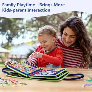 Vlllik Busy Board for 1 2 3 4 5 6 Year Old Toddler, Montessori Toys Preschool Educational Activities for Learning Fine Motor Skills,Busy Book for Plane Car Travel, Birthday Gift for Boys Girls - Image 7