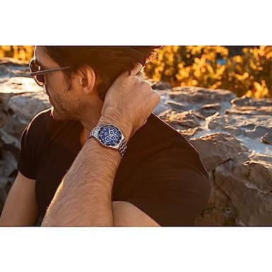 Bulova Men's Marine Star Two-Tone Stainless Steel Chronograph Quartz Watch, Blue Dial Style: 98H37 - Image 4