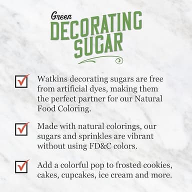 Watkins Green Decorating Sugar, Non-GMO, 4.2 Ounce, 3-Pack - Image 6