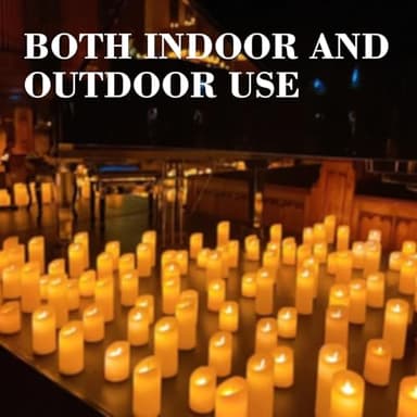 Grcdoyvl 72 Pack Flameless LED Candles with Remote & Timer - Waterproof Battery Operated Candles, Realistic Flickering for Wedding, Christmas, Halloween, Home Decor & Special Occasions - Image 8