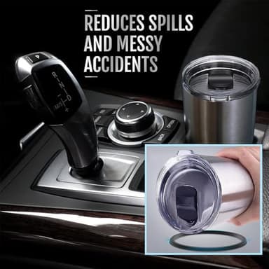 2Pcs 30oz Yeti Tumbler Lids, Replacement Yeti Tumbler Lids with Magnetic Slider Switch, for 30 oz Tumbler, 14 oz Mug 35oz Straw Mug, Spill Proof Coffee Cup Cover Lids, BPA Free - Image 3