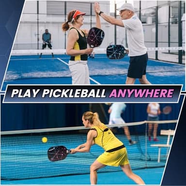Pickleball Paddles Set of 2 or 4, USAPA Approved Pickleball Set with 4 Pickleball Balls and Pickleball Bag, Fiberglass Pickle Ball Rackets 2 Pack for Beginner(Constellation) - Image 8