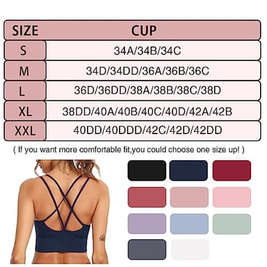 Sykooria Women's Workout Bras Padded Longline Sports Bras for Women Pack - Image 5