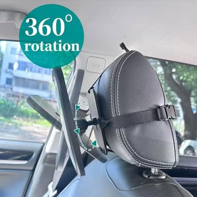 Funbliss Baby Car Mirror for Rear Facing Seat,360° Rotation, Safety Certified Shatterproof Acrylic Glass, Clear Wide View,Infant Mirror for Car Seat Rear Facing - Image 2