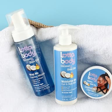 Lottabody Coconut Oil and Shea Wrap Me Foaming Curl Mousse , Creates Soft Wraps, Hair Mousse for Curly Hair, Defines Curls, Anti Frizz, 7 Fl Oz - Image 6