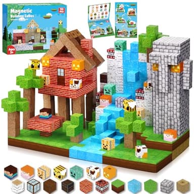 ToyUnited 150PCS Magnetic Blocks - Magnetic Building Blocks, Magnet Cubes Toys Stacking, Build Forest World Set, STEM Montessori Sensory Toys for Kids Boys Girls Ages 3-5 6-8 Easter Birthday Gifts - Image 8