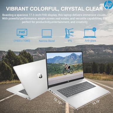 HP 2025 17 Inch Laptop Computer, 17.3 IPS FHD Business Laptop PC, AMD Ryzen 5 6-Core, 64GB RAM 2.5TB Storage (2TB SSD+512GB Docking Set), Windows 11 Pro Lifetime Office, 10-Key Number Pad - Image 6