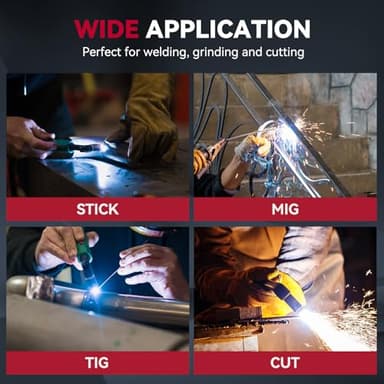 ARCCAPTAIN Welding Helmet Auto Darkening, 3.94"X3.66" Large Viewing Screen True Color Welding Hood with 4 Arc Sensor Solar Powered, Wide Shade 4-5/5-9/9-13 for ARC TIG MIG Welding Helmets for Men - Image 8