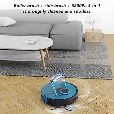 OKP Robot Vacuum L1 – 4000Pa Ultra Suction, LiDAR Mapping, Self-Cleaning Brush, WiFi/App/Alexa Control, 52dB Quiet, Ideal for Pet Hair, Carpets & Hard Floors - Image 4