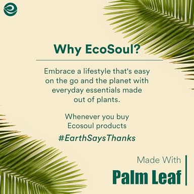 ECO SOUL Compostable 10 Inch Palm Leaf Square Plates (200 Count) Like Bamboo Plates | Biodegradable | Eco-Friendly, Microwave & Oven Safe - Image 8
