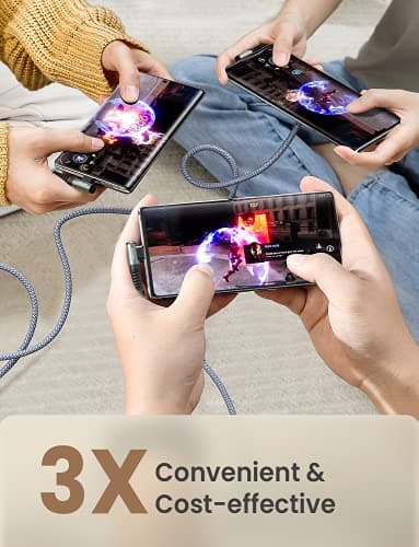 AINOPE Type C Cable [3-Pack, 6.6FT] Right Angle, 3.1A USB Type C Cable Fast Charging, Nylon Braided Type C Charging Cable Fast Charger Compatible with Samsung Galaxy S10 S9 S8 S20 Plus, Note 10 9 8 - Image 6