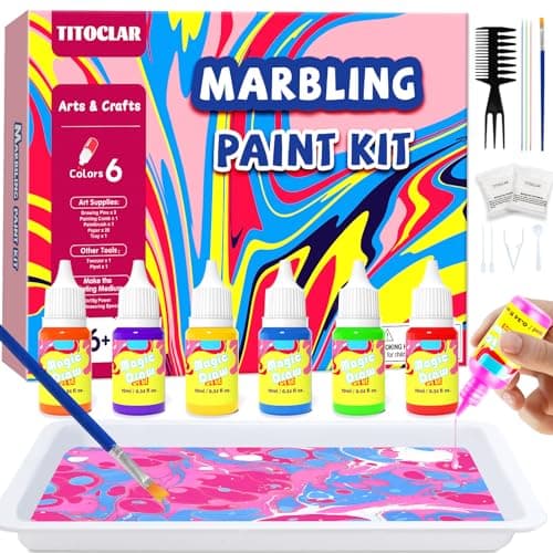 Titoclar Water Marbling Paint for Kids, Art Supplies for Kids,Arts and Crafts for Girls Boys Ages 8-12 6-8 3-5, Birthday Gifts Toys for Girls 3+ Years Old - Image 1