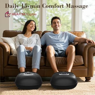 CuPiLo Foot Massager FSA Eligible HSA, Feet Massager with Heat for Plantar Fasciitis Relief, 5 Levels Compression & Vibration Massage for Neuropathy, Thanksgiving Gifts for Women Men, Fits Up to 13" - Image 7