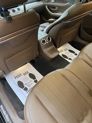 White Car Paper Floor Mats,50Pcs Vehicles Disposable Floor Pads,Temporary Cars Floor Protector,Automotive Mat Covers Protector,Detailing Detail Wash,Temporary Sticky 16x20inch - Image 7