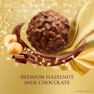 Ferrero Rocher, 16 Count, Premium Gourmet Milk Chocolate Hazelnut, Individually Wrapped Candy for Gifting, Mother's Day Gift, 7 oz - Image 3