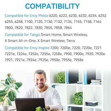 64XL Ink Cartridge Combo Pack Compatible for HP Ink 64 Black Color Compatible for Envy Photo 7855 7858 7155 6255 6200 Envy Inspire 7900e 7955e 7255e 7950e Printer - Image 2