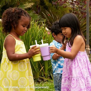 Infantino My 1st Tumbler, Silicone Sippy Cup with Straw & Handle, Spill-Resistant Baby Cup for On-the-Go, BPA-Free Transition Bottle, Lilac - Image 9