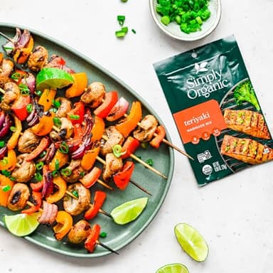 Simply Organic Teriyaki Marinade Mix, Vegan Friendly, Kosher, USDA Certified Organic, Gluten Free & Non-GMO, 0.99 Ounce (Pack of 12) - Image 4