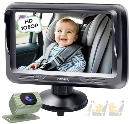Rohent Carseat Camera Rear Facing Infant - 1080P HD, 360° Adjustable, Night Vision, 150° Wide-Angle Lens, Easy Installation, Perfect for Baby Boys Aged 0-5, Ideal for Parents - Image 1
