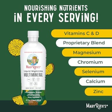 MaryRuth Organics Liquid Nighttime Multimineral | NO Melatonin | Magnesium Citrate | Calcium | Zinc | Vitamin D3| Available in 4 Flavors | Vegan | Sugar Free | Gluten Free | 32 Oz - Image 7
