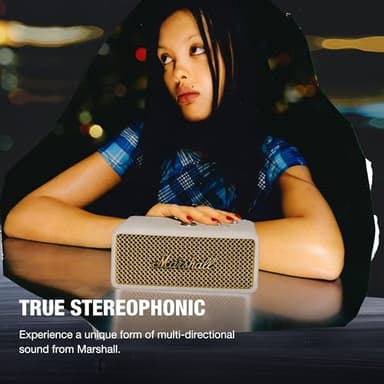 Marshall Emberton III Portable Bluetooth Speaker - Rugged Waterproof IP67 Design | Loud Stereo Sound, Deep Bass with 32+ Hr Playtime | Compact and Wireless for Travel and Outdoors - Cream - Image 3