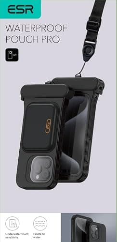 ESR Waterproof Phone Pouch for iPhone 13 Pro / 14 Pro / 15 Pro, Underwater Touch Sensitivity, IPX8 Floating Waterproof Cellphone Case with Lanyard, Dry Bag for Snorkeling, Titanium - Image 10