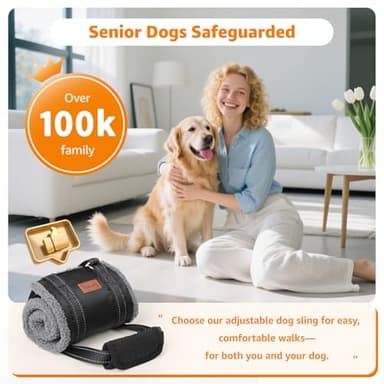 LOOBANI Portable Dog Sling for Back Legs, Hip Support Harness to Help Lift Dogs Rear for Canine Aid and Old K9 Cruciate Ligament Rehabilitation - Image 9