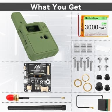 Wio Tracker L1 Board with 3000mAh Battery and Case Set - Wio SX1262 nRF52840 Module Kit for Ar duino Mesh Tastic Lo Ra, Blue Tooth 5.0, GPS GNSS, 1.3" OLED, Battery Type-C Solar Charge (N37, Green) - Image 9