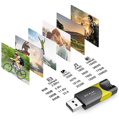 KEXIN Flash Drive 64GB Thumb Drive 5 Pack 64 GB USB Flash Drive USB 2.0 Memory Stick 64G Thumb Drives Jump Drive Data Storage (64GB, 5 Mixed Colors) - Image 6