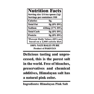 Himalayan Chef Himalayan Pink Salt, Coarse Salt, Grain, Glass Jar-17.5oz, 1.09 Pound (Pack of 1) (5305) - Image 2