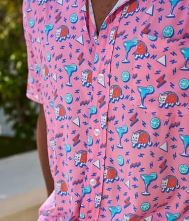 Tipsy Elves Hawaiian Shirts for Men - Casual Beach & Summer Party Shirts for Men - Stretch Fabric with Modern Fit - Image 5