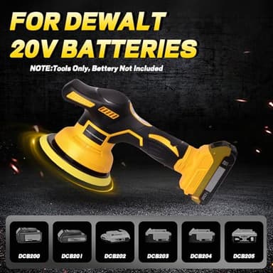 YEARTOP Cordless Car Buffer Polisher with 8 Variable Speed, Car Polisher for Detailing/Polishing/Waxing (Tools Only) - Image 5