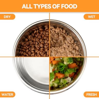 Stainless Steel Metal Dog Bowl Set of 2, Animire Nonslip Dog Water and Food Bowl, Easy to Clean, Each Holds 3.8 Cup - Image 4