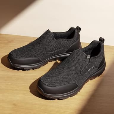 Bruno Marc Men's Non Slip Shoes, Slip-on Lightweight Mens Work Shoes & Restaurant or Food Service Loafers,Size 10.5,Black,SBWO2402M - Image 8