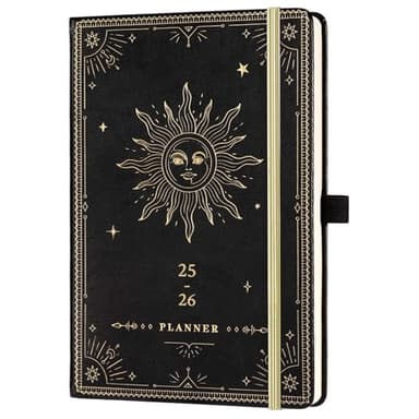 Planner 2025-2026 - Academic Planner 2025-2026, July 2025 - June 2026, 5.75" x 8.25", Weekly and Monthly, Faux Leather with Back Pocket & 40 Notes Pages - The Sun - Image 9