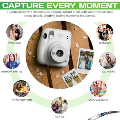 Fujifilm Instax Mini Film - Twin Packs (40 EXP Total), ISO 800, Compatible with Instax Mini Evo, 12, 11, 9 Models - Image 3