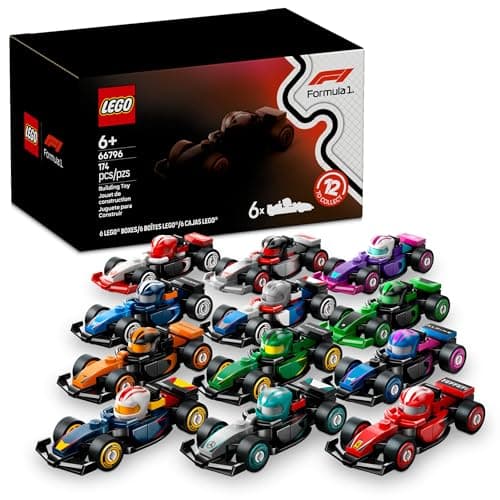 LEGO F1 Collectible Race Cars, 6 Pack - Building Set for Boys & Girls, Ages 6+ - Birthday Party Favor or Gift - Mystery Box W/Surprise F1 Car Toys - Travel Toys for Kids - 66796 - Image 1