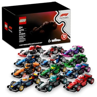 LEGO F1 Collectible Race Cars, 6 Pack - Building Set for Boys & Girls, Ages 6+ - Birthday Party Favor or Gift - Mystery Box W/Surprise F1 Car Toys - Travel Toys for Kids - 66796 - Image 1