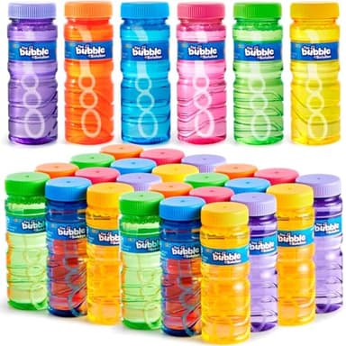 JOYIN 36 Pcs Bubble Bottles with Wand Assortment for Kids, 4oz Blow Bubbles Solution Novelty Summer Toy - Activity Party Favor Assorted Colors Set, Party Favors, Birthday - Image 8