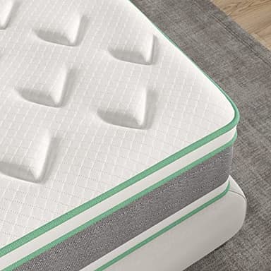 Novilla Queen Mattress, 12 Inch Hybrid Mattress in a Box, Innerspring Mattress with Gel Memory Foam for a Cool Sleep, Pressure Relief, Medium Firm Pillow Top Mattress, Groove - Image 10