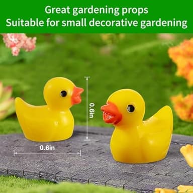 100 Pcs Mini Resin Ducks Bulk Tiny Ducks Set for Potted Miniature Decoration Garden Dollhouse Cake Decoration DIY Slime Kit Craft Charms Party Toys - Image 5