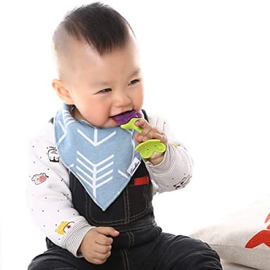 Teething Toys (5 Pack) - Tinabless Infant Teething Keys Set, BPA-Free, Natural Organic Freezer Safe for Infants and Toddlers, Silicone Baby Teethers - Image 8