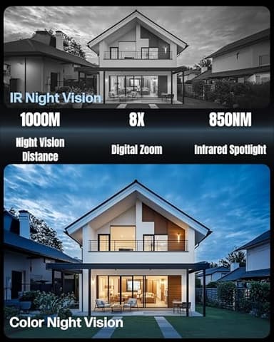 4K Night Vision Binoculars for Adults with Full Color, 36MP Photos, 1000m Range, 8X Zoom for Dad, Hunters, Campers – Includes 32GB Card & Carry Case - Image 3