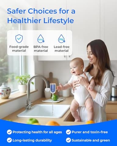 Waterdrop NSF Certified Water Filter, Replacement for All PUR®, PUR®PLUS Faucet Filtration Systems, Pur® RF-9999® Faucet Water Filter (3 Count), Model No.: WD-C08A - Image 4