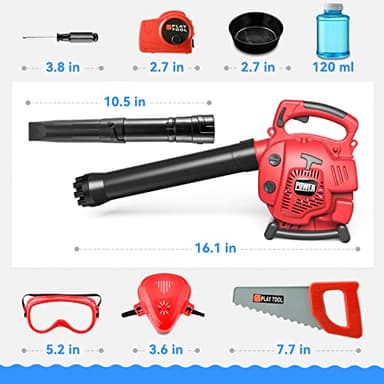 Bubble Leaf Blower for Toddlers - Upgrade Kids Bubble Machine with Gardening Tool Set Toy Leaf Blower, 2 in 1 with Extra Bubble Blower Kit Outdoor Summer Hoilday Party Toys for Boys Girls Age 3 4 5+ - Image 5