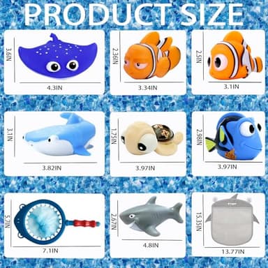 ISEAINNO Bath Toys for Kids No Hole Mold Free Bath Toys for Toddlers with Storage Bag for Bath Shower Birthday Gifts Summer Beach Pool Activity, Perfect for Children's Day Present - Image 2
