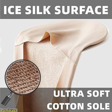 Lomitract No Show Socks Womens: Footies No See Sock for Sneaker Loafer Flats Non Slip, Thin Boat Sox, Low Cut Liner, Invisible Hidden, Nude Beige Skin Color - Image 4