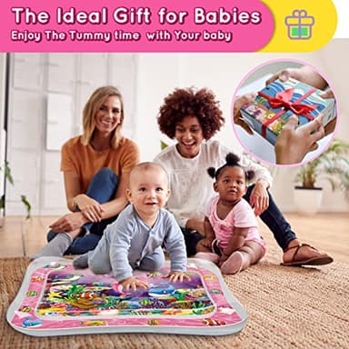 Infinno Tummy Time Water Mat for Babies, Baby Toys for 3 6 9 Months Girls and Boys Sensory Development, Great Gift Idea for Newborns - Image 7