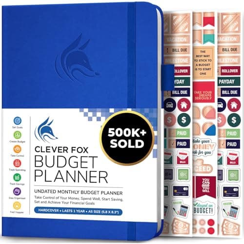 Clever Fox Budget Planner - Expense Tracker Notebook. Monthly Budgeting Organizer, Finance Logbook & Accounts Book, Bill Tracker, A5 (Royal Blue) - Image 1
