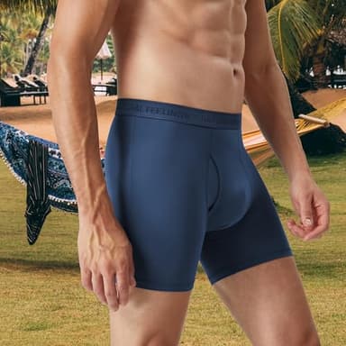 Natural Feelings Men's Underwear Viscose from Bamboo Boxer Briefs Underwear Pack for Men, Multicolor, Large - Image 5